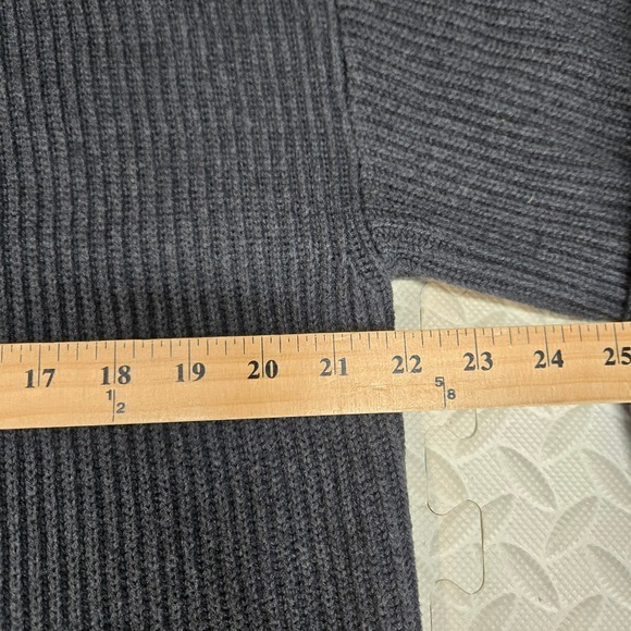 Quince Organic Cotton Charcoal Gray Oversized Open Front Cardigan Sweater M - Picture 7 of 8